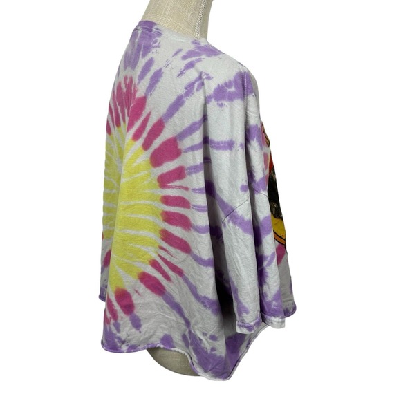AC/DC Highway to Hell Tie Dye Cropped T-Shirt Short Sleeve Womens Size 3X Purple - Picture 6 of 8
